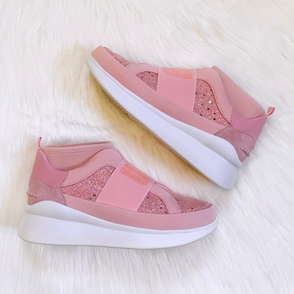 UGG Neutra Chunky Glitter Pink Glitter Sneakers - Picture 7 of 11